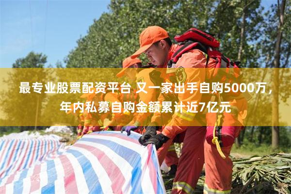 最专业股票配资平台 又一家出手自购5000万，年内私募自购金额累计近7亿元