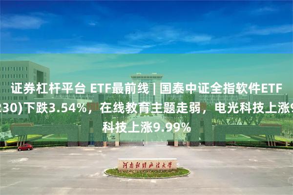证券杠杆平台 ETF最前线 | 国泰中证全指软件ETF(515230)下跌3.54%，在线教育主题走弱，电光科技上涨9.99%