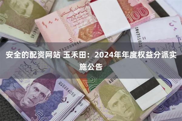 安全的配资网站 玉禾田：2024年年度权益分派实施公告