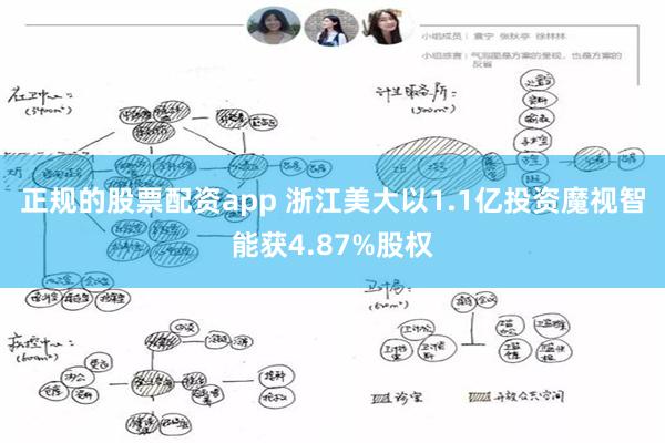 正规的股票配资app 浙江美大以1.1亿投资魔视智能获4.87%股权