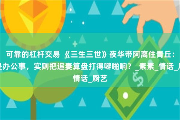 可靠的杠杆交易 《三生三世》夜华带阿离住青丘：说是办公事，实则把追妻算盘打得噼啪响？_素素_情话_厨艺